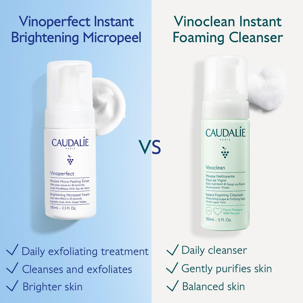 Caudalie 100 mL tube next to common object for scale showing travel-friendly benefit