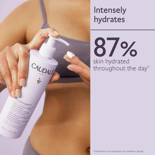 Caudalie close-up texture demonstrating lightweight, fast absorption benefit