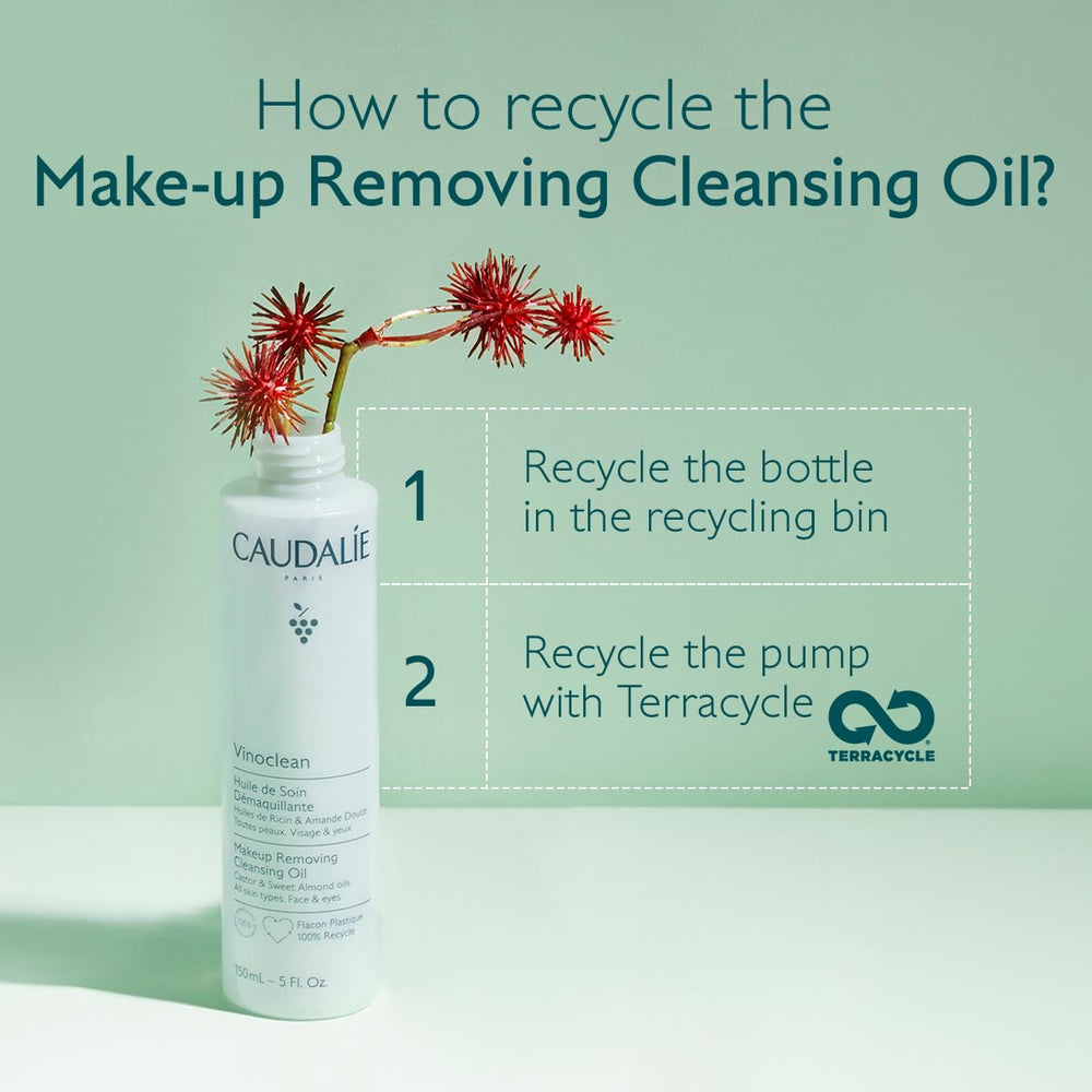 Caudalie Vinoclean in hand being warmed to reveal simple daily application