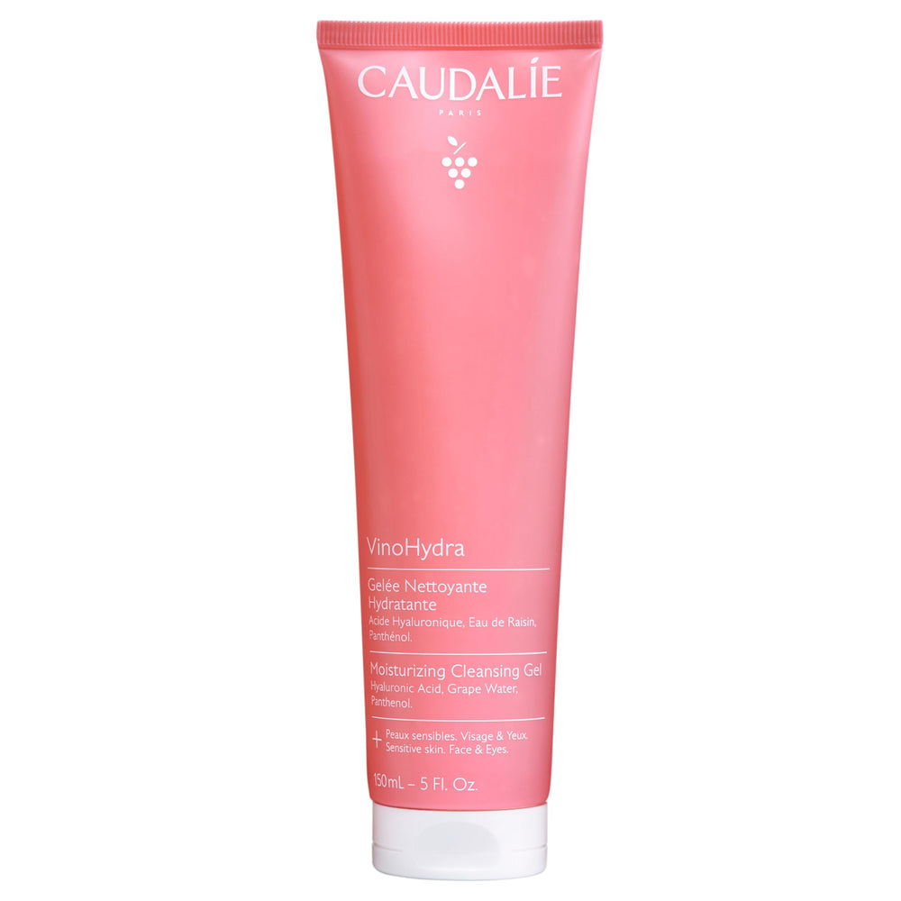 Caudalie VinoHydra front bottle showing cleanser and gentle hydration benefit