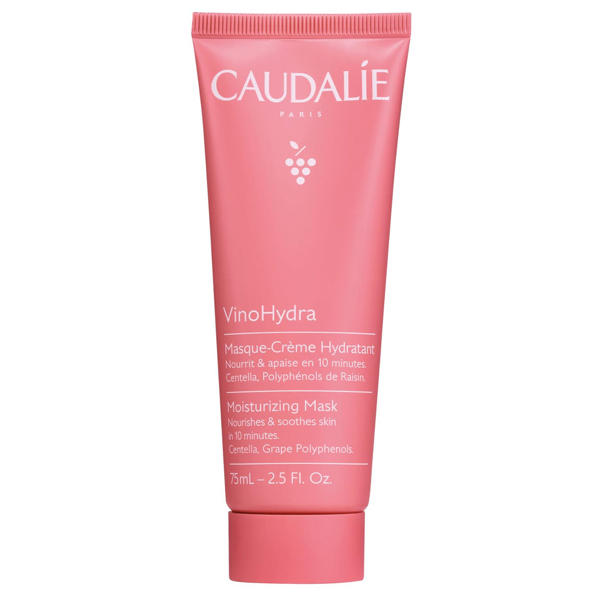 Caudalie VinoHydra front packaging showing tube and label, soothing hydration benefit