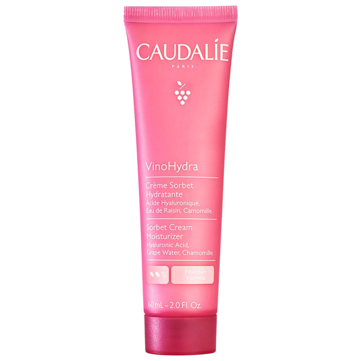 Caudalie front packaging showing 60 mL jar and brand, highlights travel-friendly size