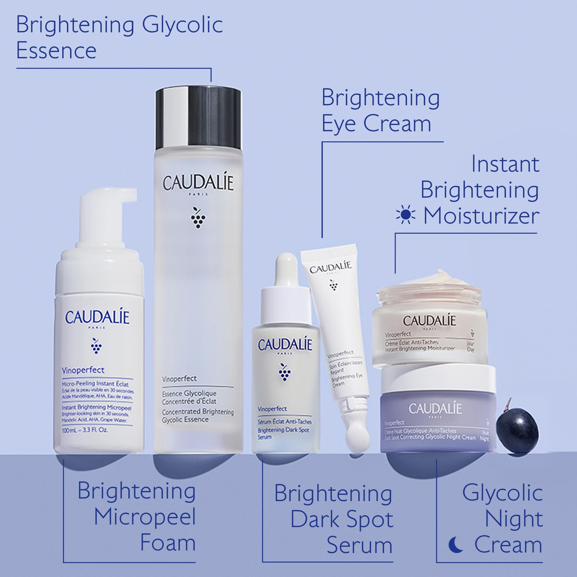 Caudalie being applied at night for brightening and renewal