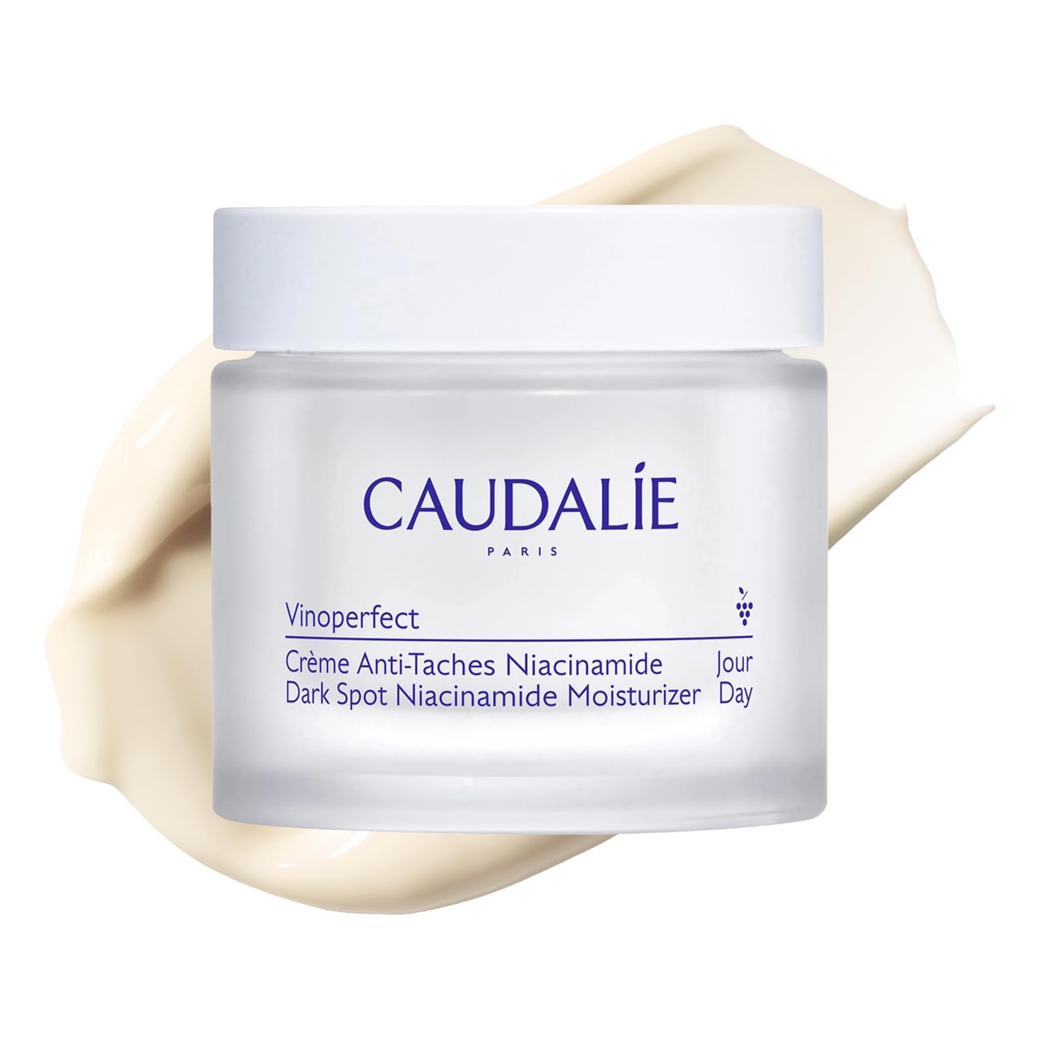 Caudalie Vinoperfect jar front view showing elegant packaging and brightening benefit