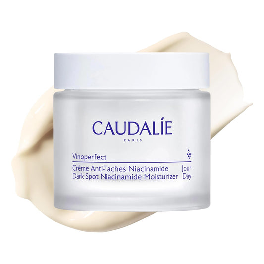 Caudalie Vinoperfect jar front view showing elegant packaging and brightening benefit