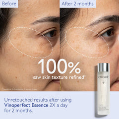 Close-up of Caudalie label highlighting product name and benefits