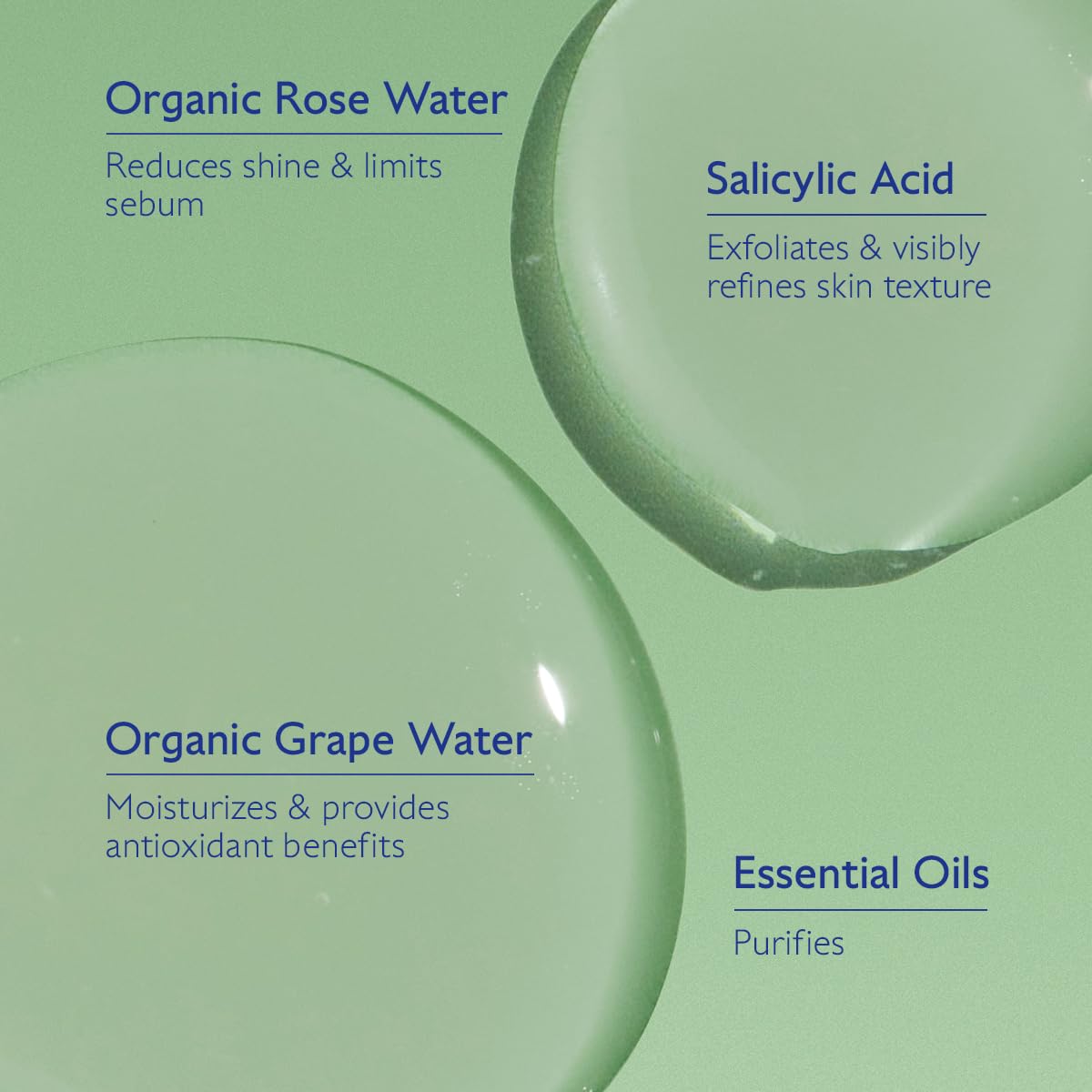 Caudalie close-up label highlighting salicylic acid and natural ingredients