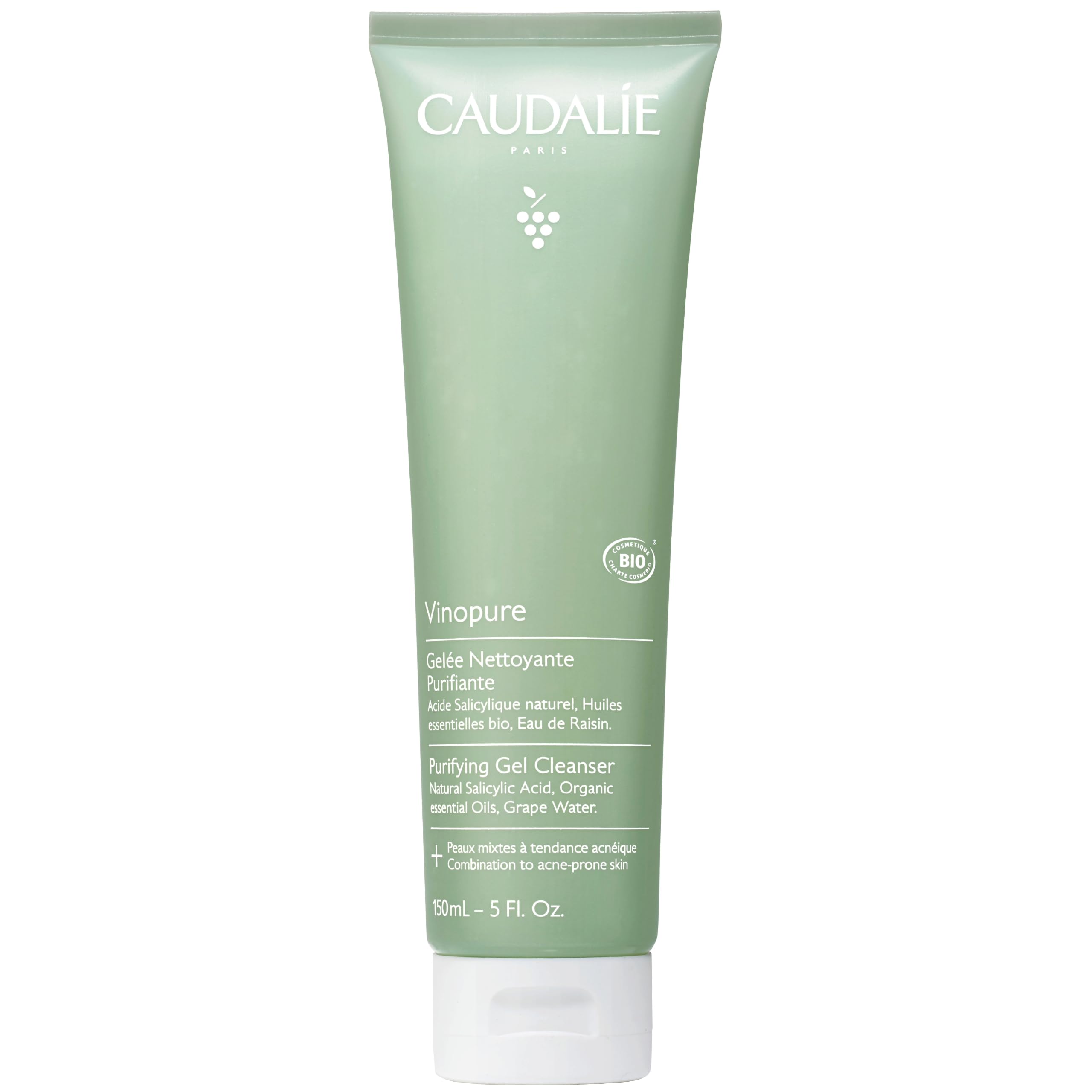 Caudalie Vinopure front packaging showing clean design and product benefit