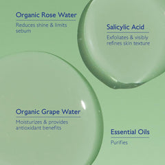 Pouring a droplet of Caudalie Vinopure toner showing lightweight application benefit