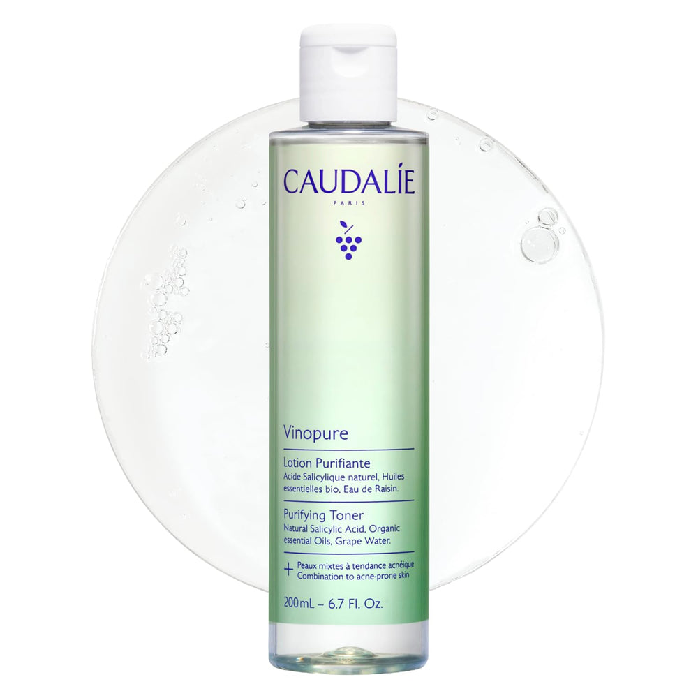 Caudalie Vinopure front bottle view showing packaging and calming benefit