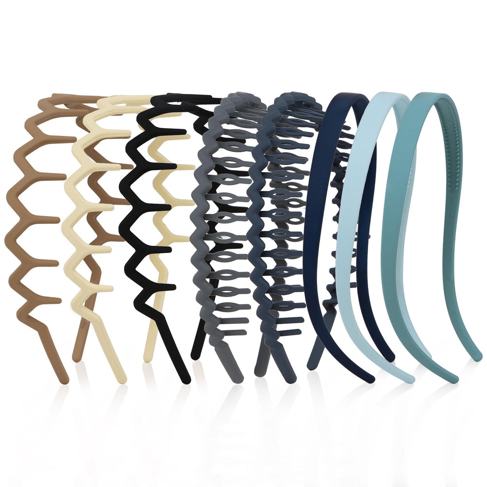 CAVETEE front packaging showing eight assorted headbands and variety benefit