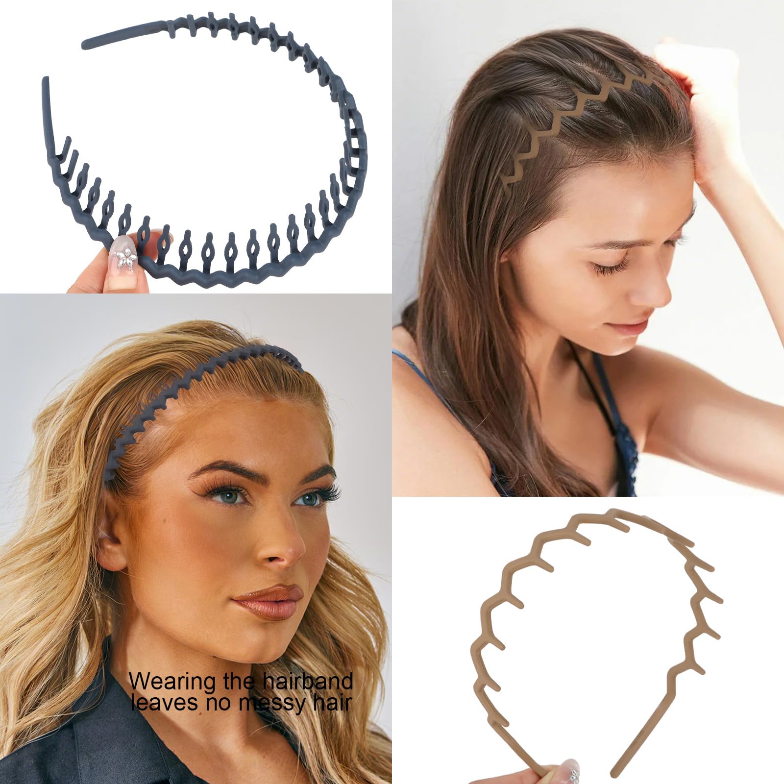CAVETEE headband worn outdoors demonstrating stay-put comfort benefit