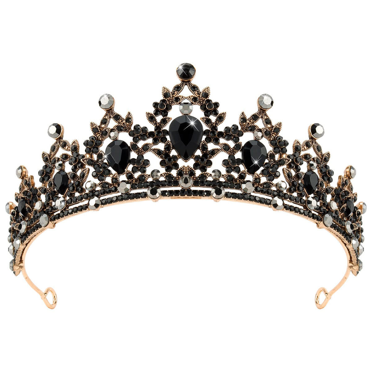 CAVETEE crown front view showing ornate baroque design and dramatic presence