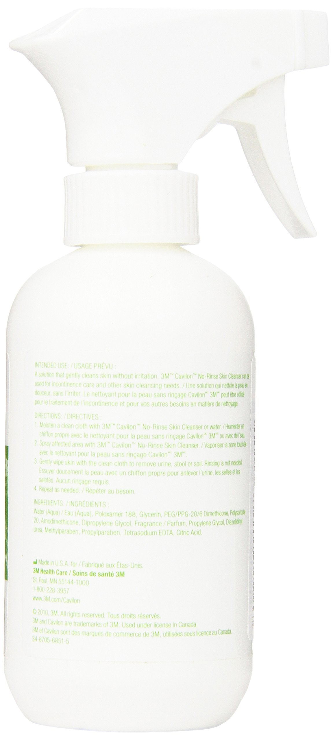 Cavilon close-up of pump dispensing cleanser onto hand, demonstrating gentle application and quick use