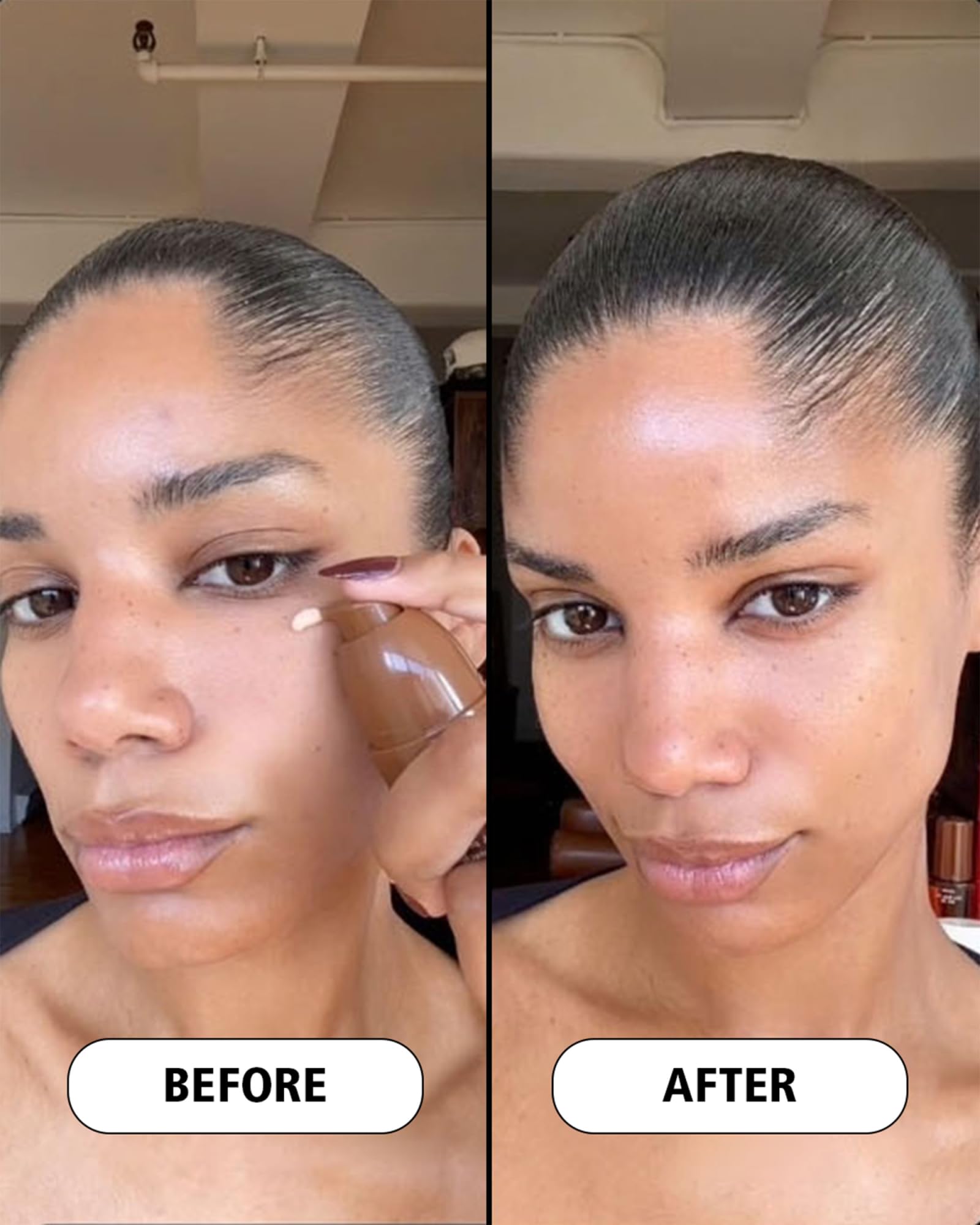Cay Skin swatch on arm showing sheer, universal illuminating effect