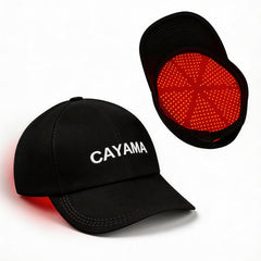 CAYAMA cap front view showing full-scape LED placement and even coverage