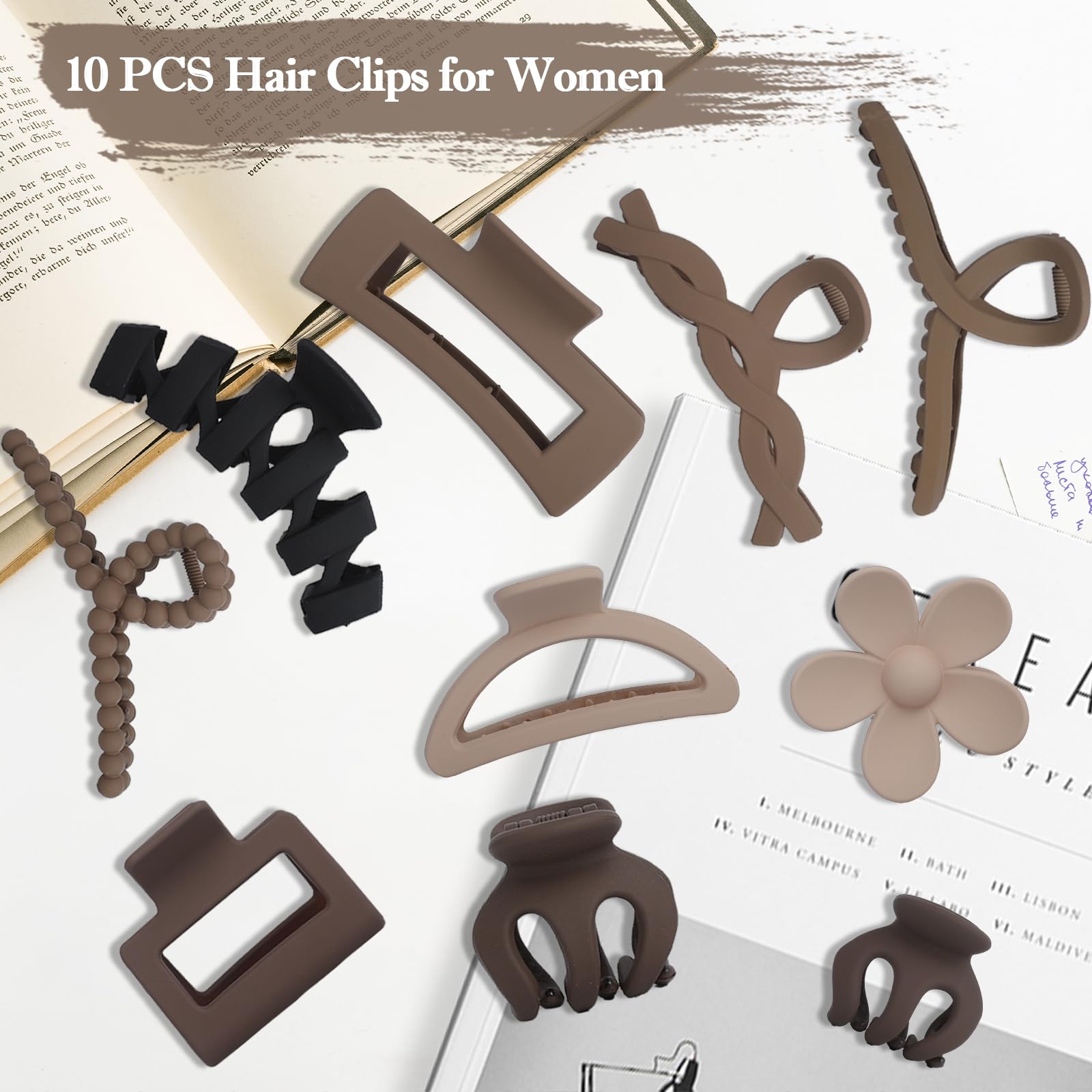 CAZYTOYZ medium clip holding half-up style for comfortable control