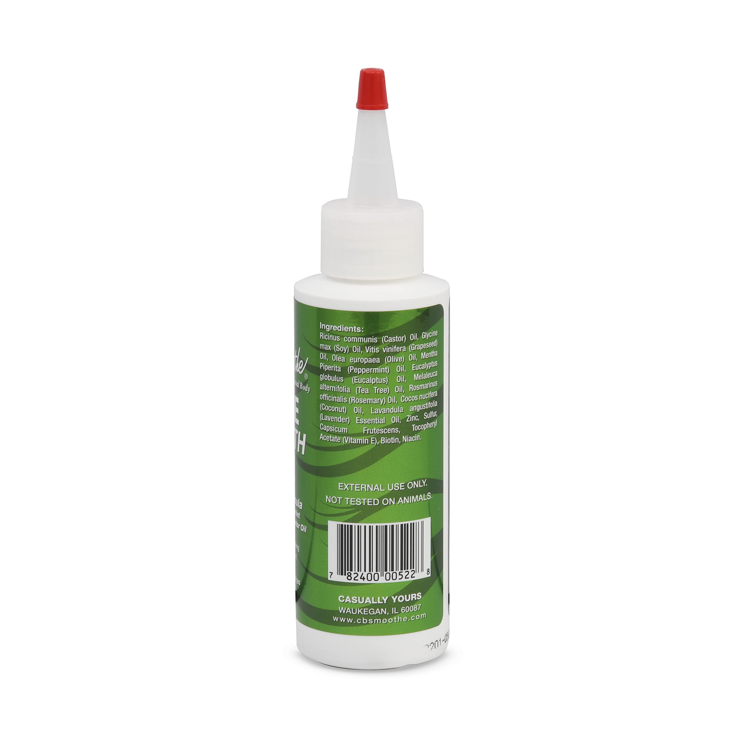C B SMOOTHE bottle on bathroom shelf suggesting daily routine and organized care