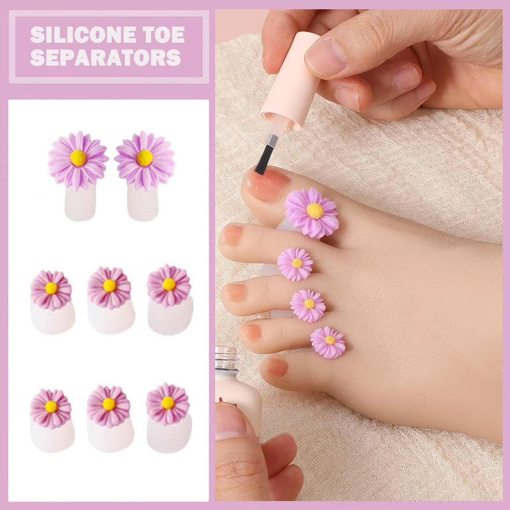 Cbbaokyy close-up of flower-shaped separators highlighting soft silicone comfort