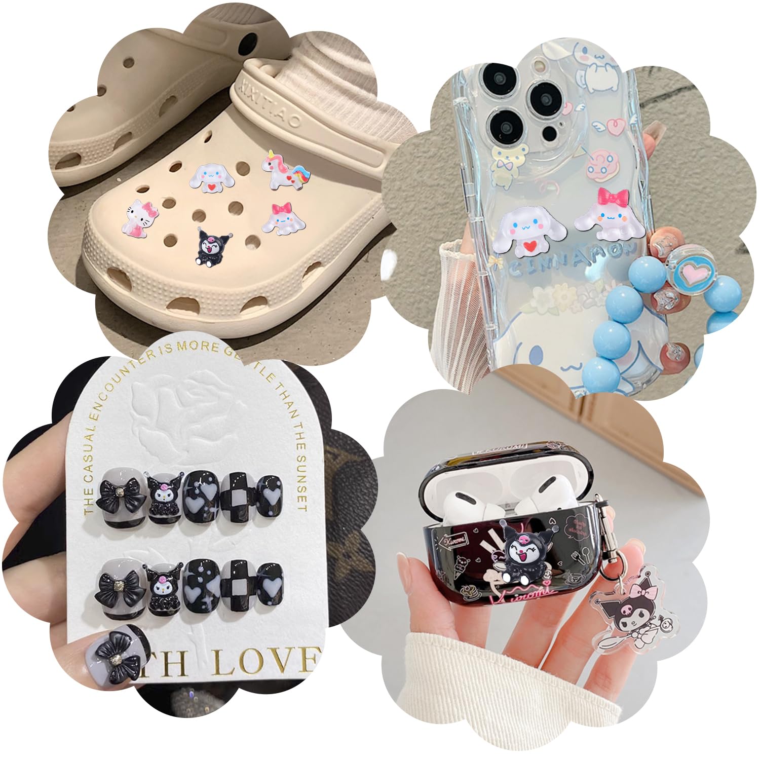 CDBOVID embellished phone case showing charms adding tactile, eye-catching decoration