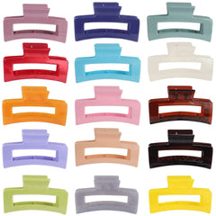 CECIAOAIME front view of 15-pack rectangle clips showing colors and packaging benefit: organized set