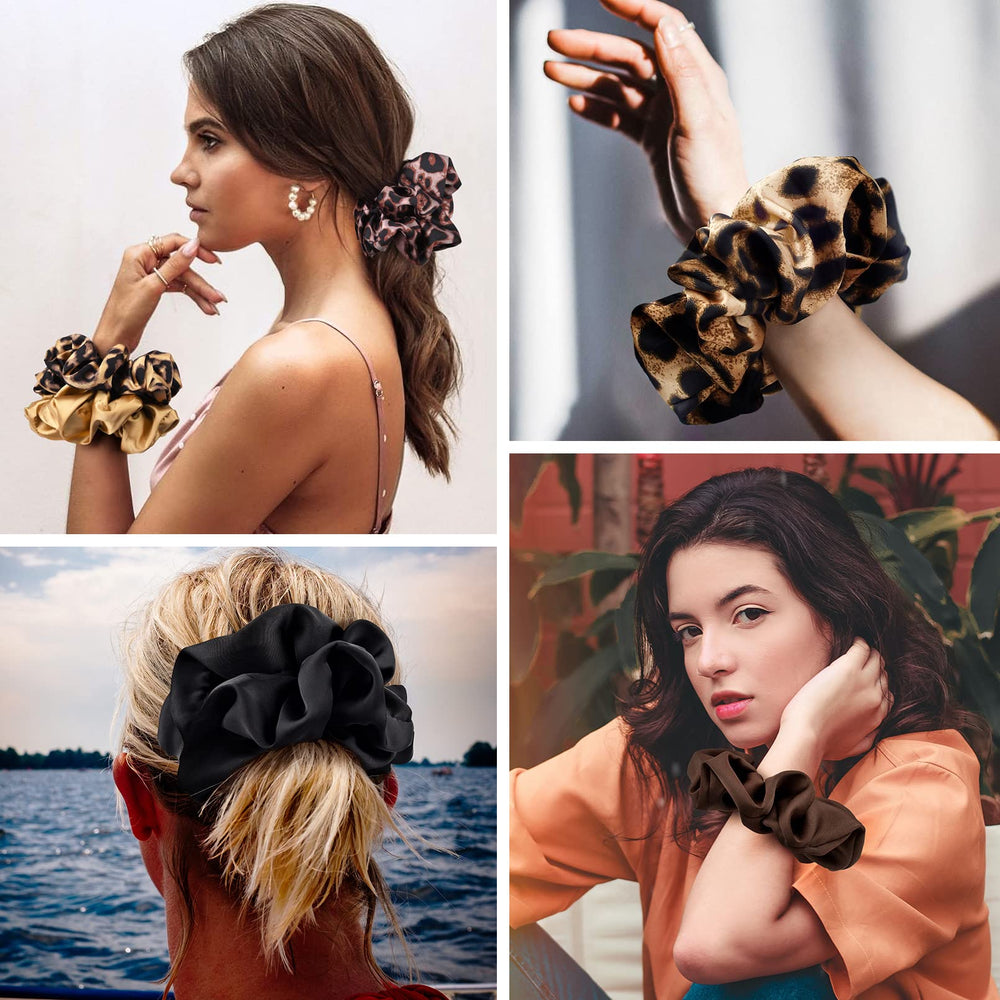 CEELGON leopard scrunchie in bun illustrating a stylish accent for updos