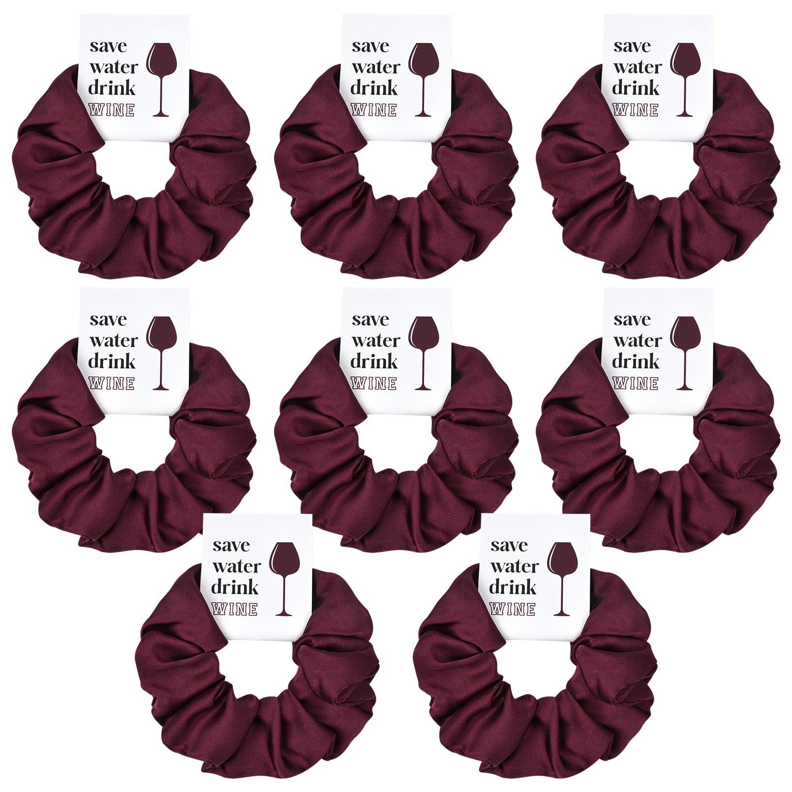 CEELGON packaged set front shows burgundy scrunchies and themed cards for gifting