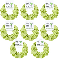 CEELGON front packaging showing set of eight Margarita-themed scrunchies, eye-catching gift-ready look