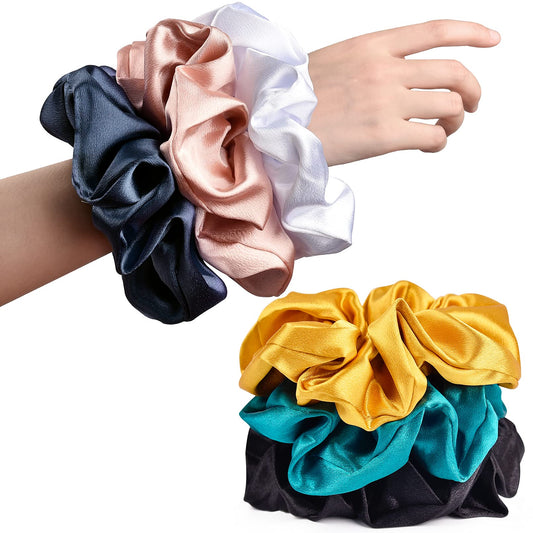 CEELGON front packaging showing six large satin scrunchies and colors for styling