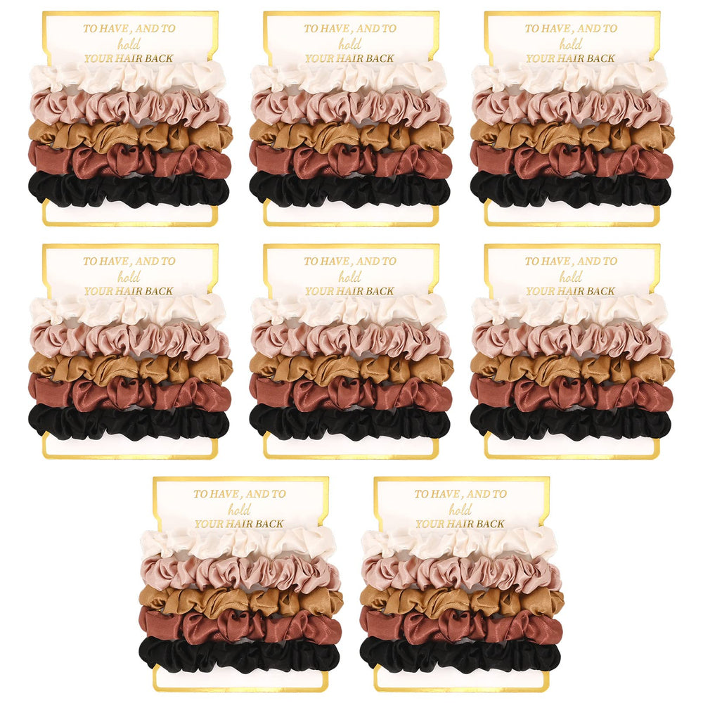 CEELGON scrunchies placed in bridesmaid favor bag for event-ready presentation