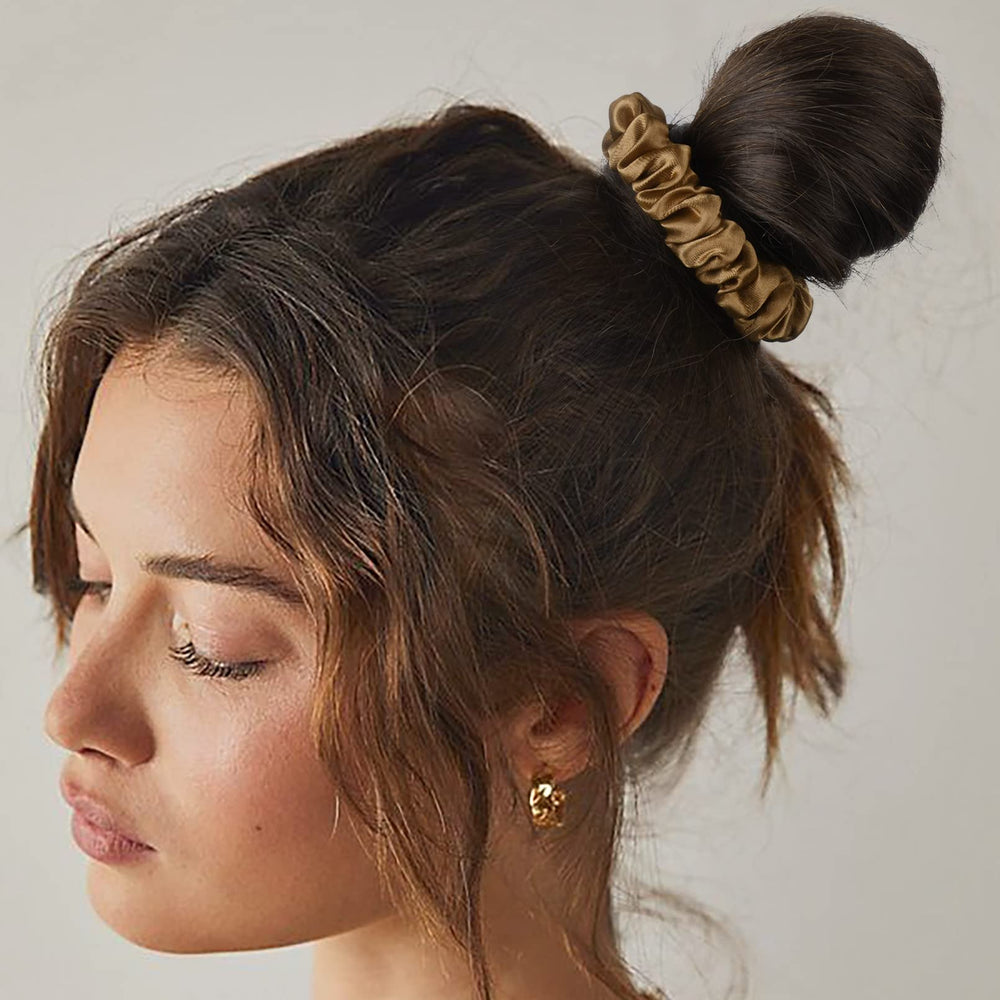 CEELGON scrunchie worn on wrist as bracelet styling for convenience and flair