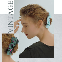 Cehomi velvet scrunchie close-up showing plush texture and gentle hold