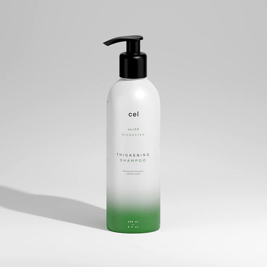 cel bottle front view showing label and benefits