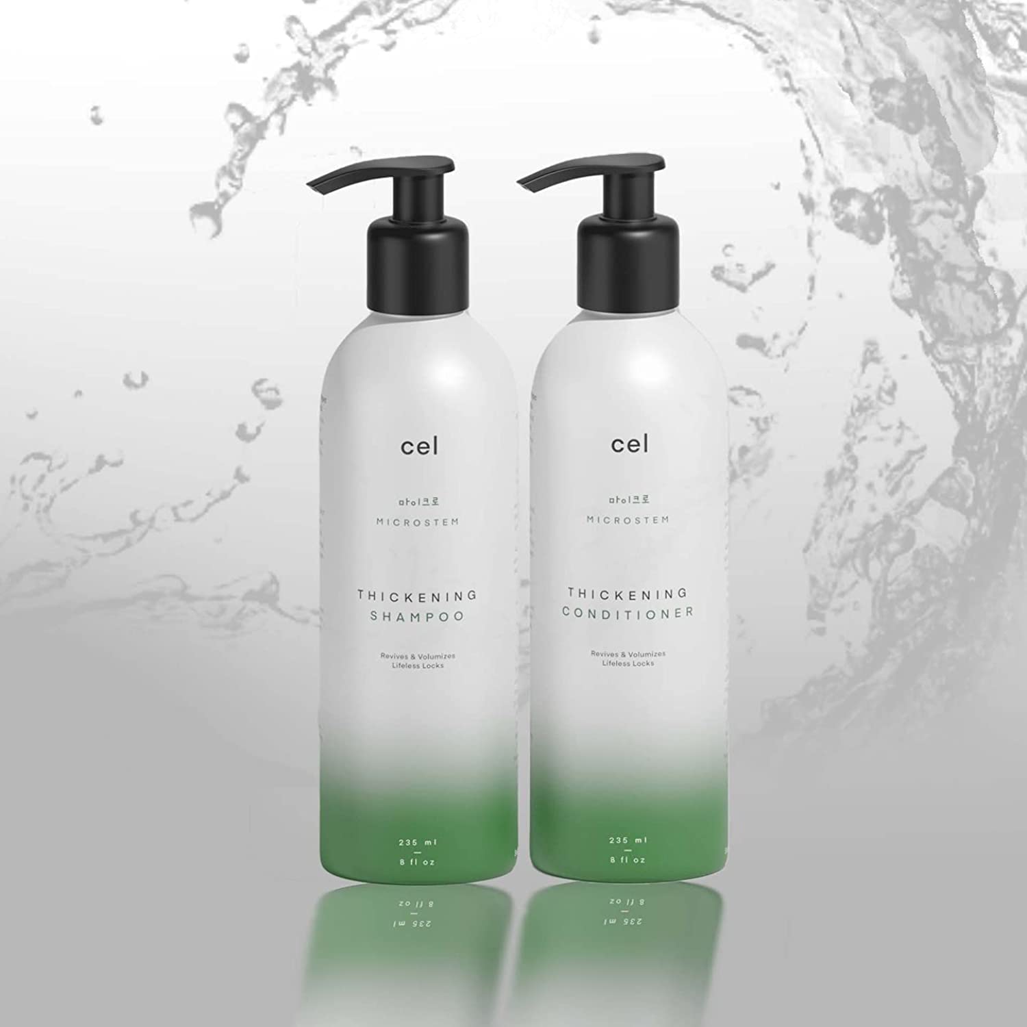 cel bottle front packaging showing set benefits and clean design