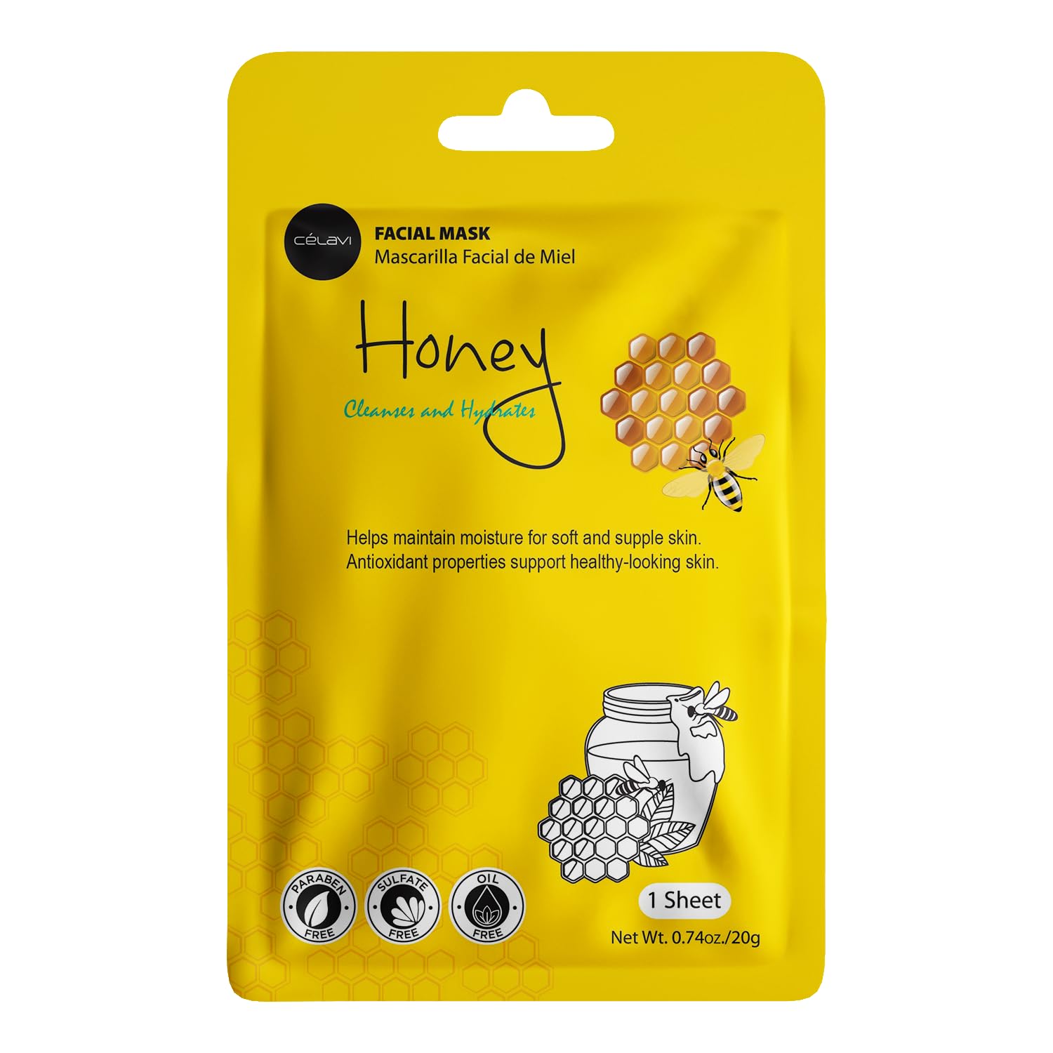Celavi honey mask serum texture glistening for deep hydration benefit