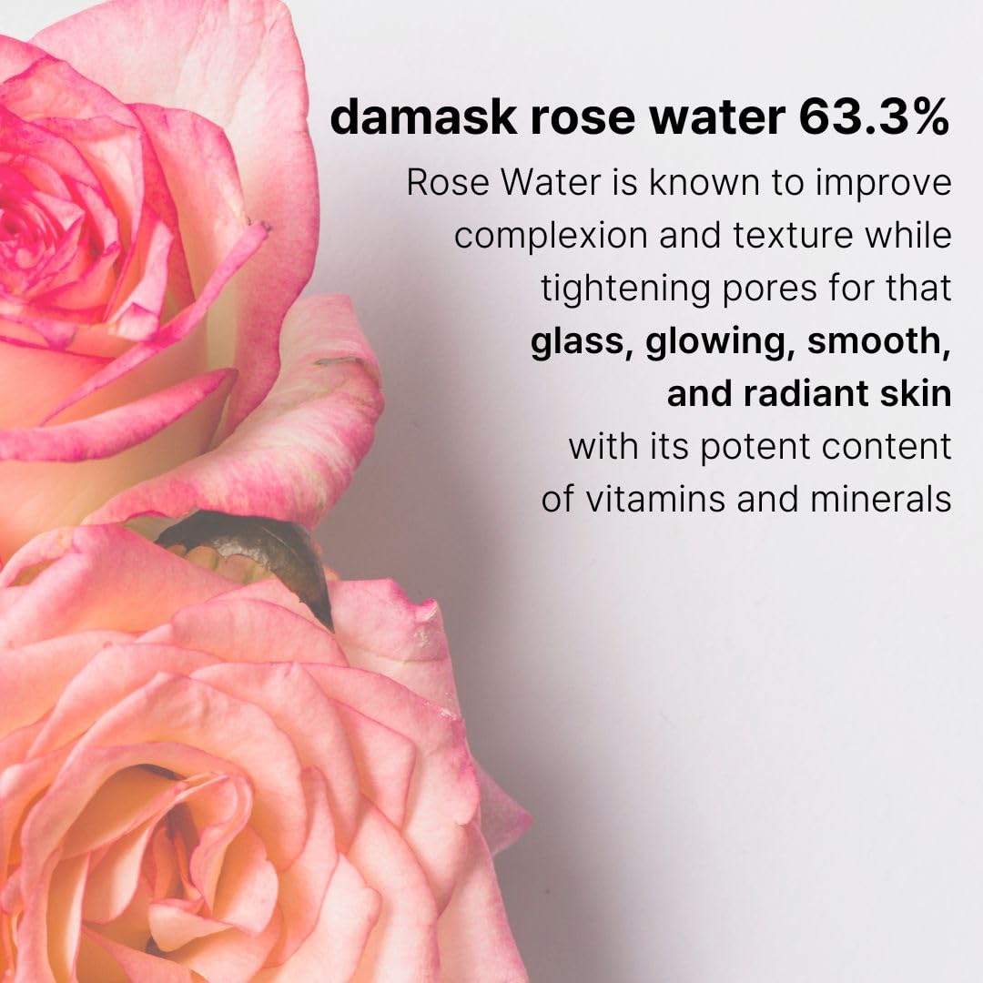CELDYQUE bottle beside green tea and rose, showcases calming antioxidants