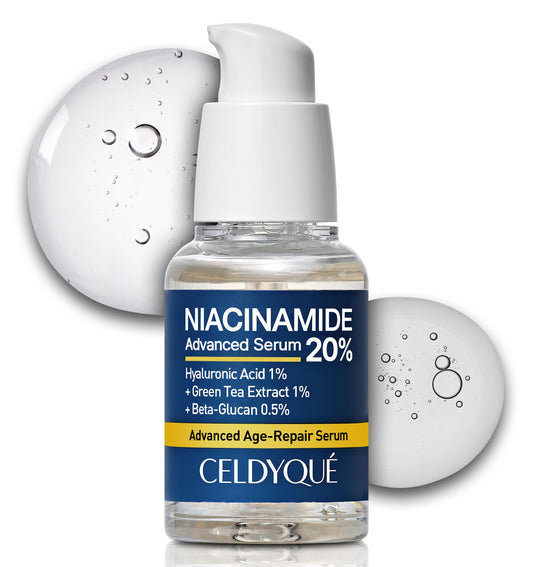 CELDYQUE front packaging showing bottle and brand, promotes clear pores