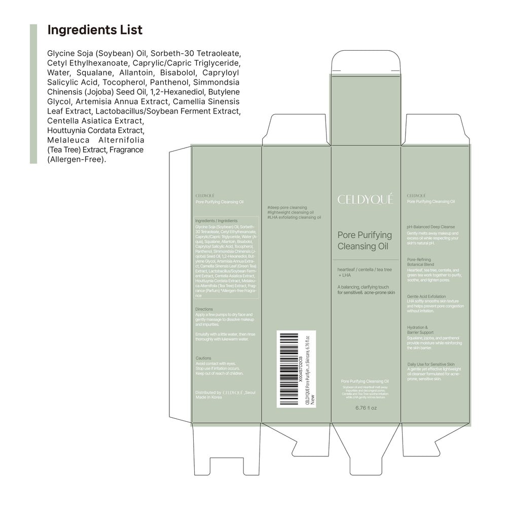 CELDYQUE label and certifications close-up showing vegan cruelty-free dermatologist-tested benefit