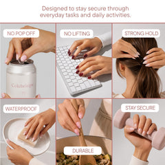 Celebritips label close-up listing TPO and HEMA free benefits for sensitivity