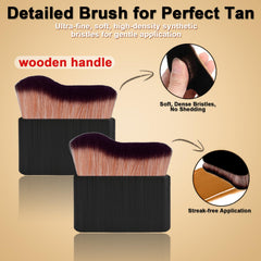 CeleCily bamboo-handled brush closeup with dense bristles for precise blending