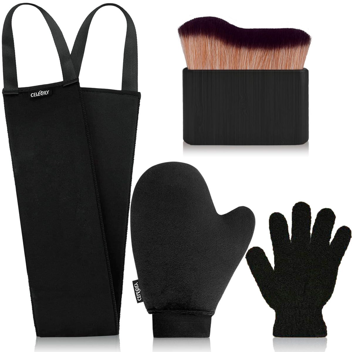 CeleCily velvet leakproof mitt front view protects palms and ensures clean application