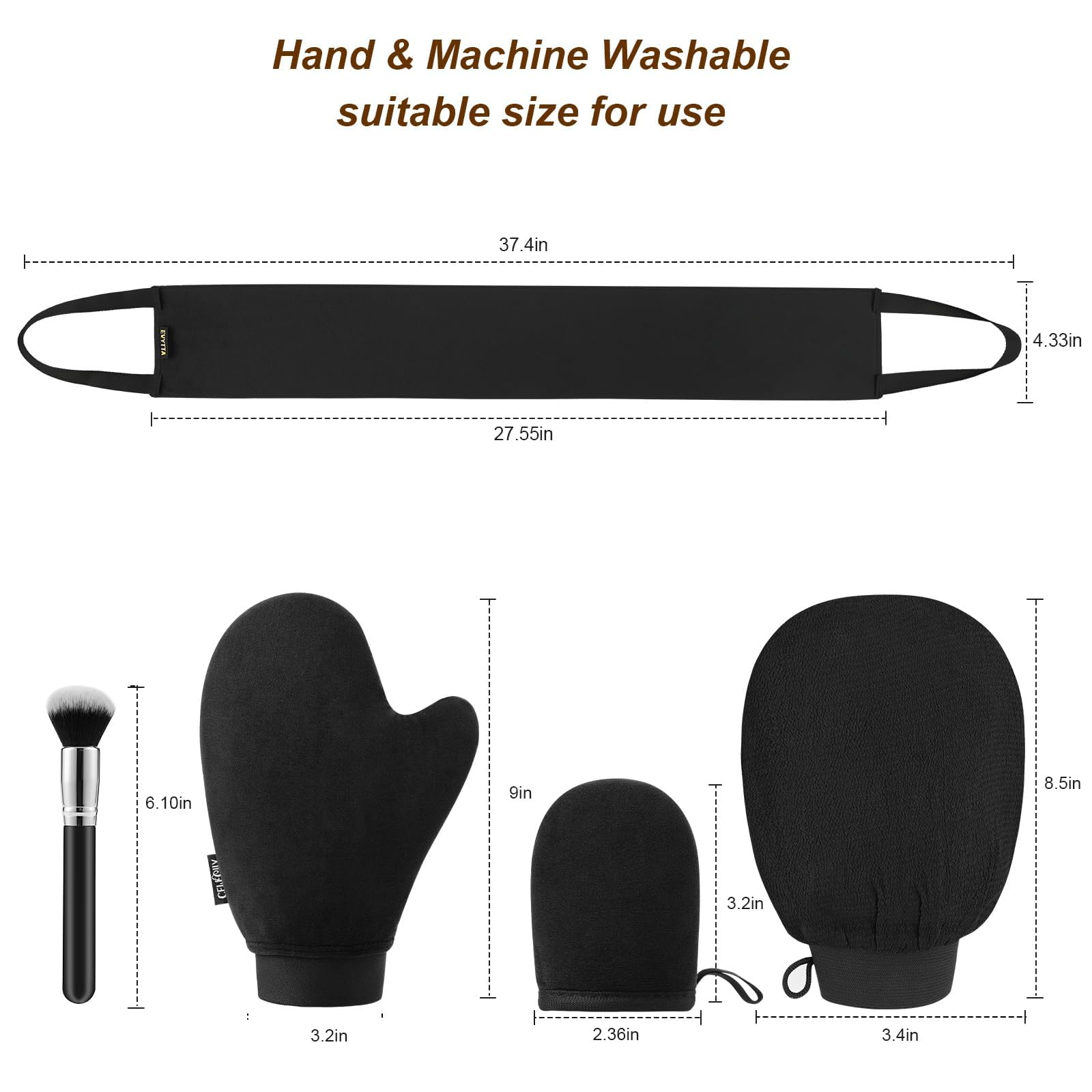 CeleCily mitt worn on hand applying lotion for streak-free coverage