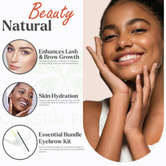 Celestial Psyché being applied to eyebrow showing tidy grooming and conditioning benefit