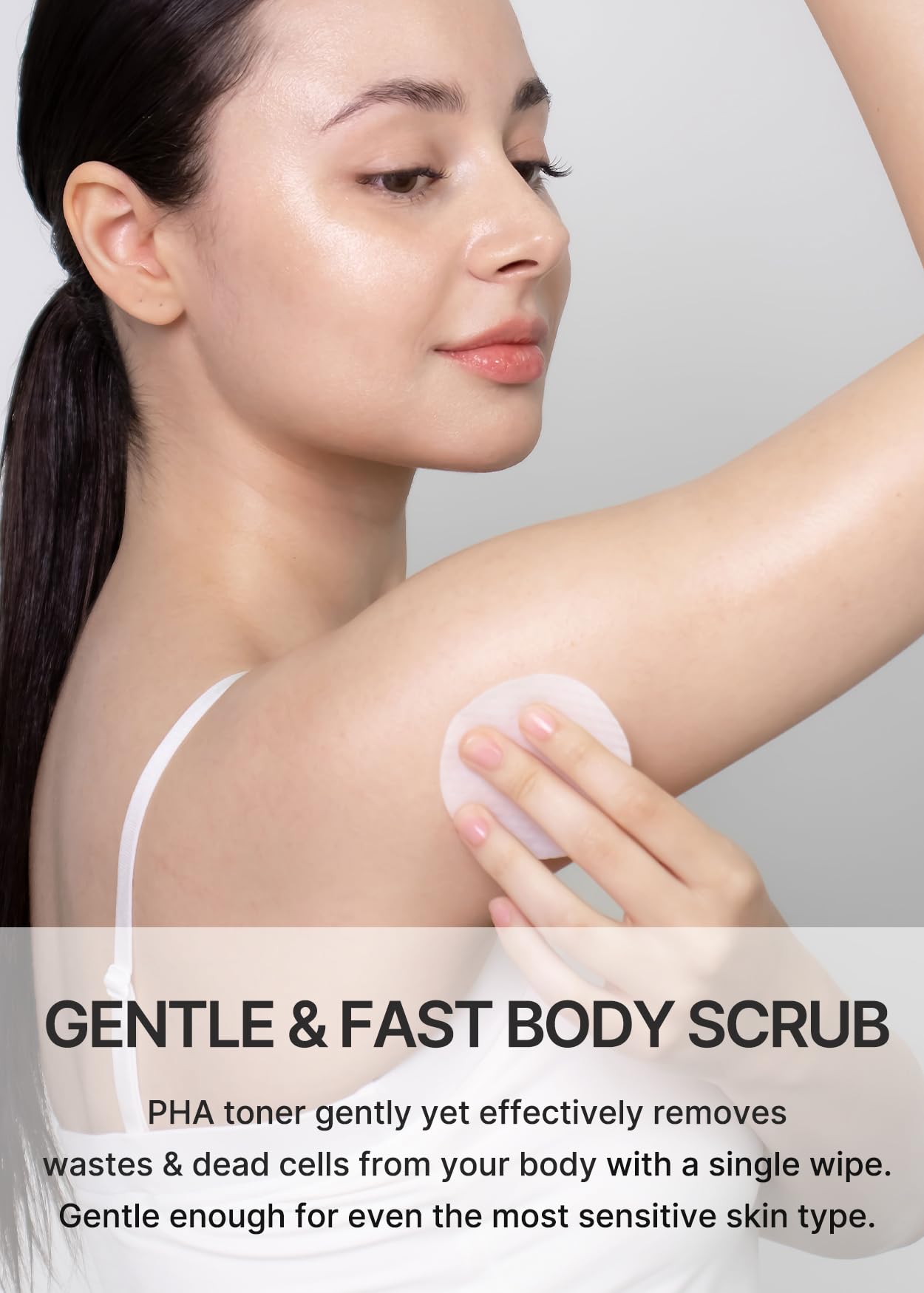 celimax close-up of pad texture soaked in solution, gentle exfoliation benefit