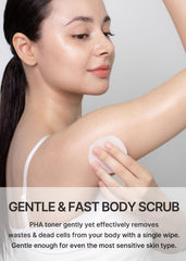 celimax close-up of pad texture soaked in solution, gentle exfoliation benefit