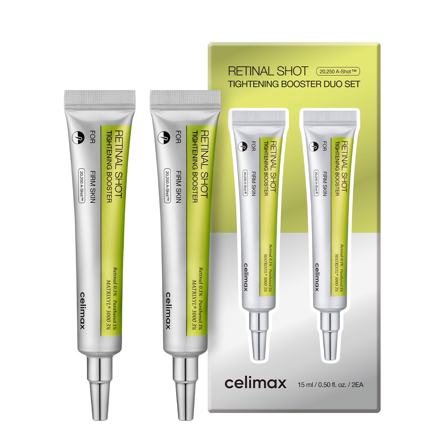 celimax front packaging of retinal duo showing gift-ready box and product benefit