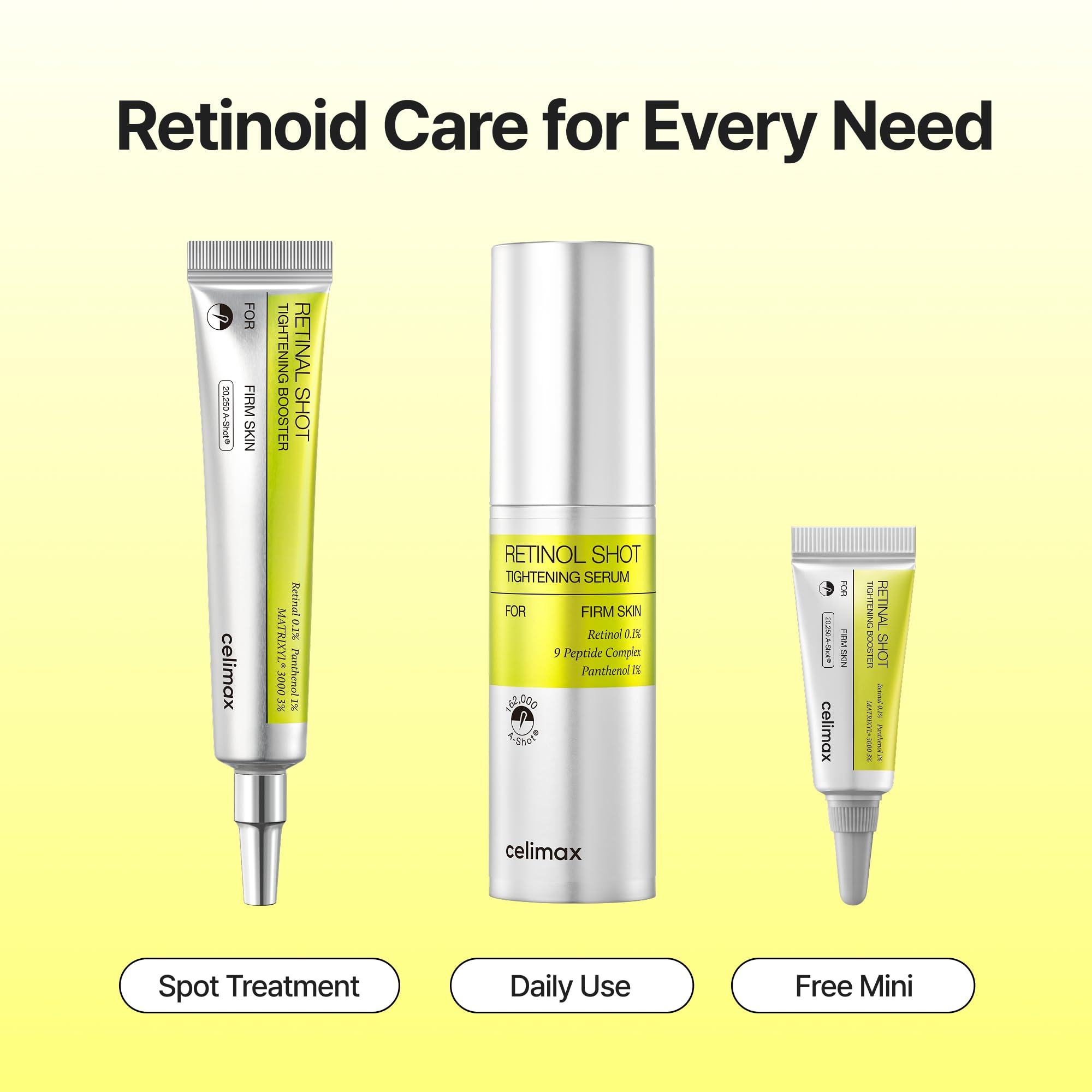 celimax retinol serum texture on fingertip delivering smooth application benefit