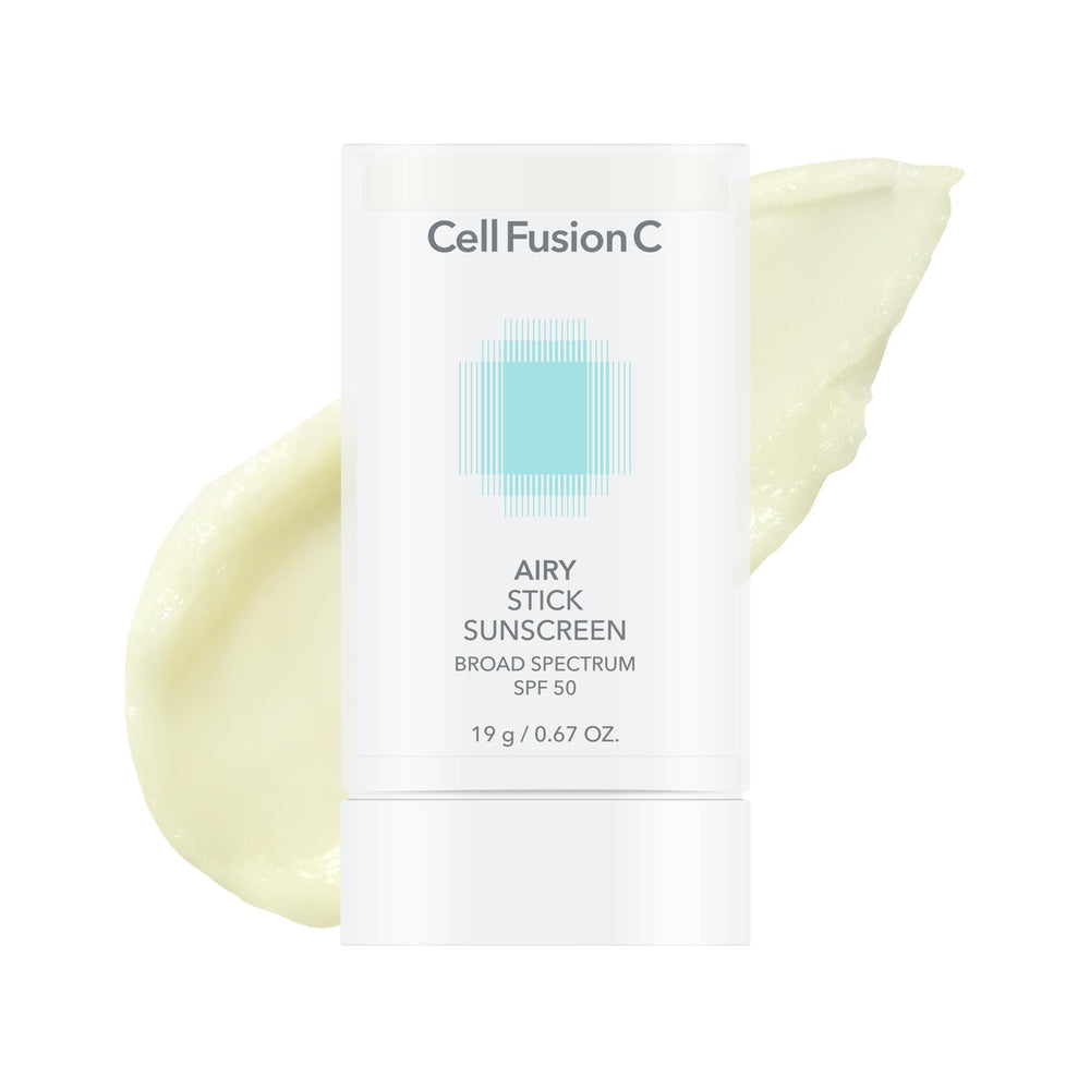 Cell Fusion C airy stick front view showing compact packaging and easy application benefit
