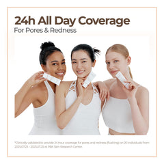 Cell Fusion C application spread demonstrating pore-blurring and natural finish