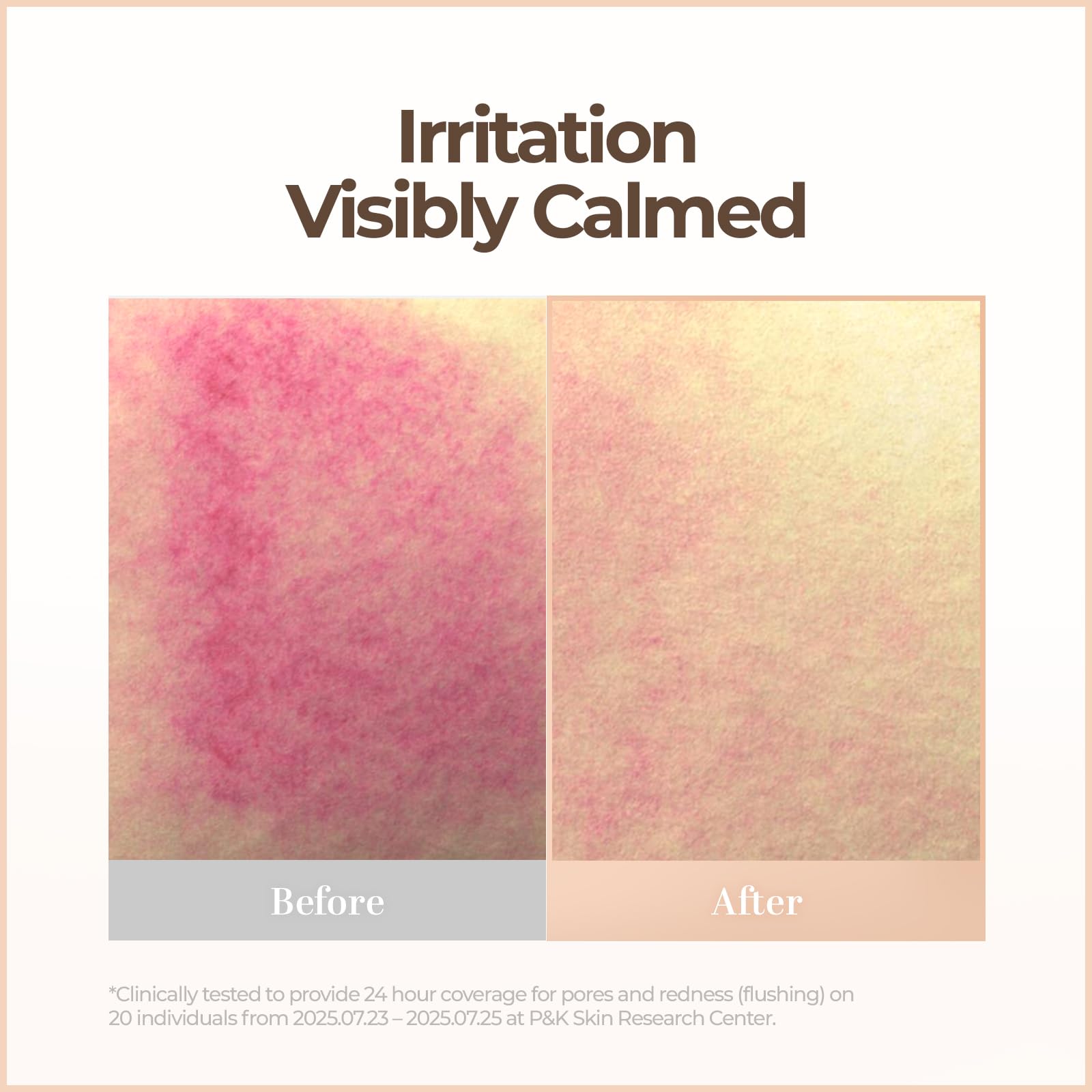 Cell Fusion C applied with sponge for even, skin-like coverage